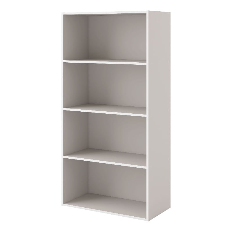Furniture of America Seni Stackable Wood 4-Shelf Bookcase in Gray