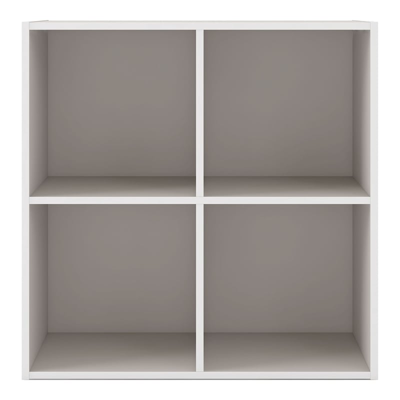 Furniture of America Seni Stackable Wood 4-Cube Bookcase in Gray