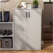 Furniture of America Seni Stackable Wood 3-Shelf Gray Bookcase with Door