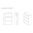 Furniture of America Seni Stackable Wood 3-Shelf Bookcase in Steel Blue