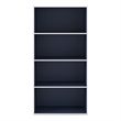 Furniture of America Seni Stackable Wood 4-Shelf Bookcase in Steel Blue