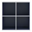 Furniture of America Seni Stackable Wood 4-Cube Bookcase in Steel Blue