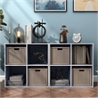 Furniture of America Seni Stackable Wood 4-Cube Bookcase in Steel Blue