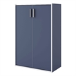 Furniture of America Seni Stackable Wood 3-Shelf Steel Blue Bookcase with Door