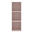 Furniture of America Seni Stackable Wood 3-Cube Bookcase in Light Pink