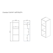 Furniture of America Seni Stackable Wood 3-Cube Bookcase in Light Pink