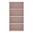 Furniture of America Seni Stackable Wood 4-Shelf Bookcase in Light Pink