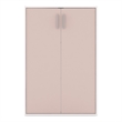 Furniture of America Seni Stackable Wood 3-Shelf Light Pink Bookcase with Door