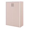 Furniture of America Seni Stackable Wood 3-Shelf Light Pink Bookcase with Door