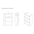 Furniture of America Seni Stackable Wood 3-Shelf Bookcase in Light Blue