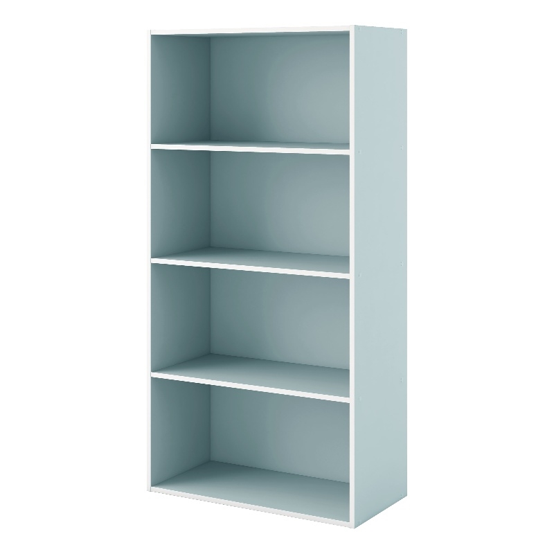 Furniture of America Seni Stackable Wood 4-Shelf Bookcase in Light Blue