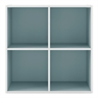 Furniture of America Seni Stackable Wood 4-Cube Bookcase in Light Blue