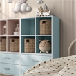 Furniture of America Seni Stackable Wood 4-Cube Bookcase in Light Blue