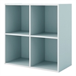Furniture of America Seni Stackable Wood 4-Cube Bookcase in Light Blue