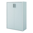 Furniture of America Seni Stackable Wood 3-Shelf Light Blue Bookcase with Door
