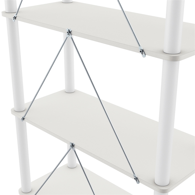 Furniture of America Seni 3-Tier 27-Inch Shelves Wood Open Bookcase in White