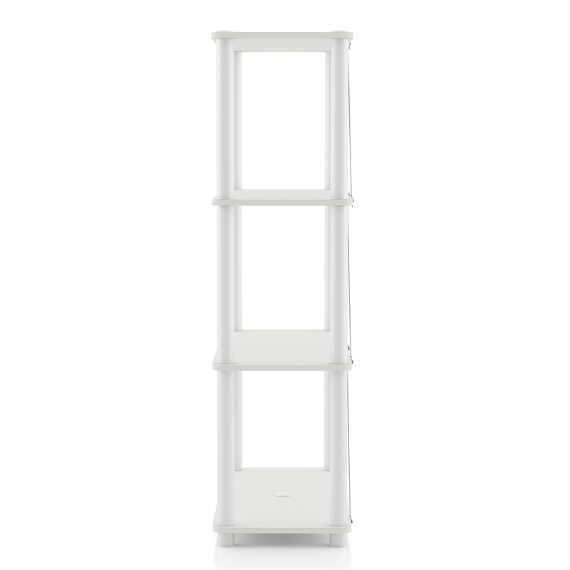 Furniture of America Seni 4-Tier 27-Inch Shelves Wood Open Bookcase in White