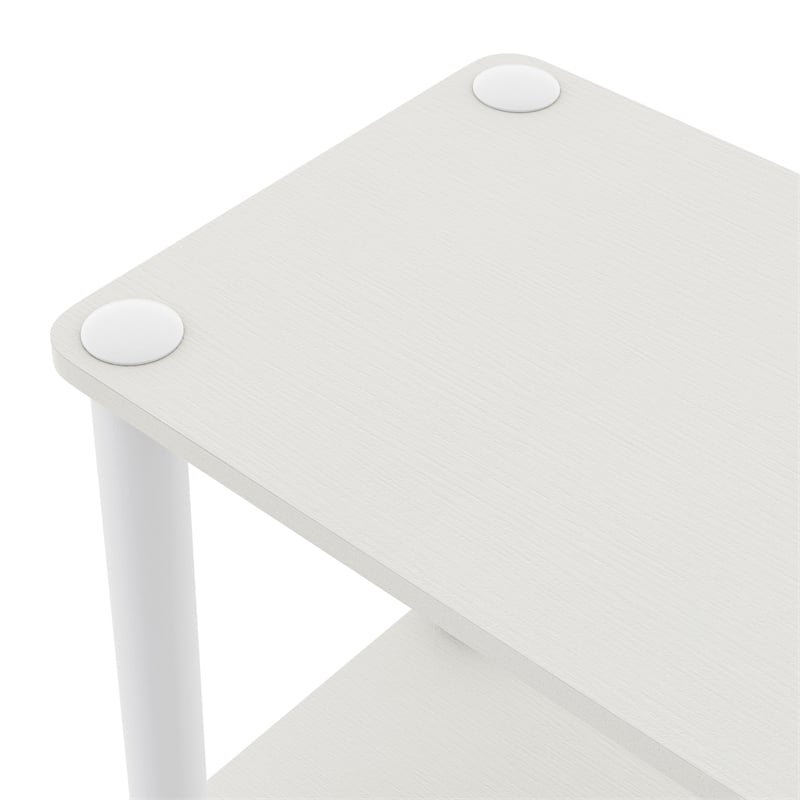 Furniture of America Seni 5-Tier 15-Inch Shelves Wood Open Bookcase in White