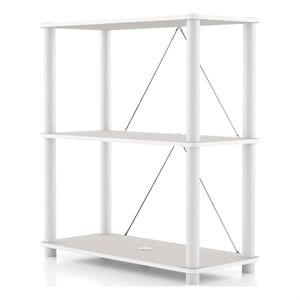 Furniture of America Seni 3-Tier 27-Inch Shelves Wood Open Bookcase in Gray