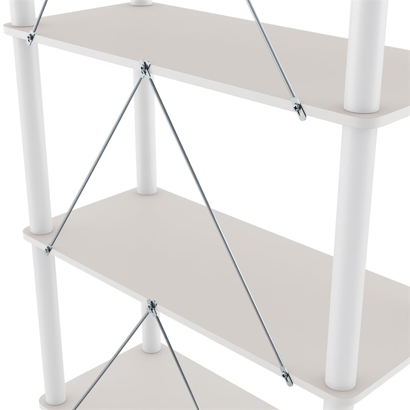 Furniture of America Seni 4-Tier 27-Inch Shelves Wood Open Bookcase in Gray