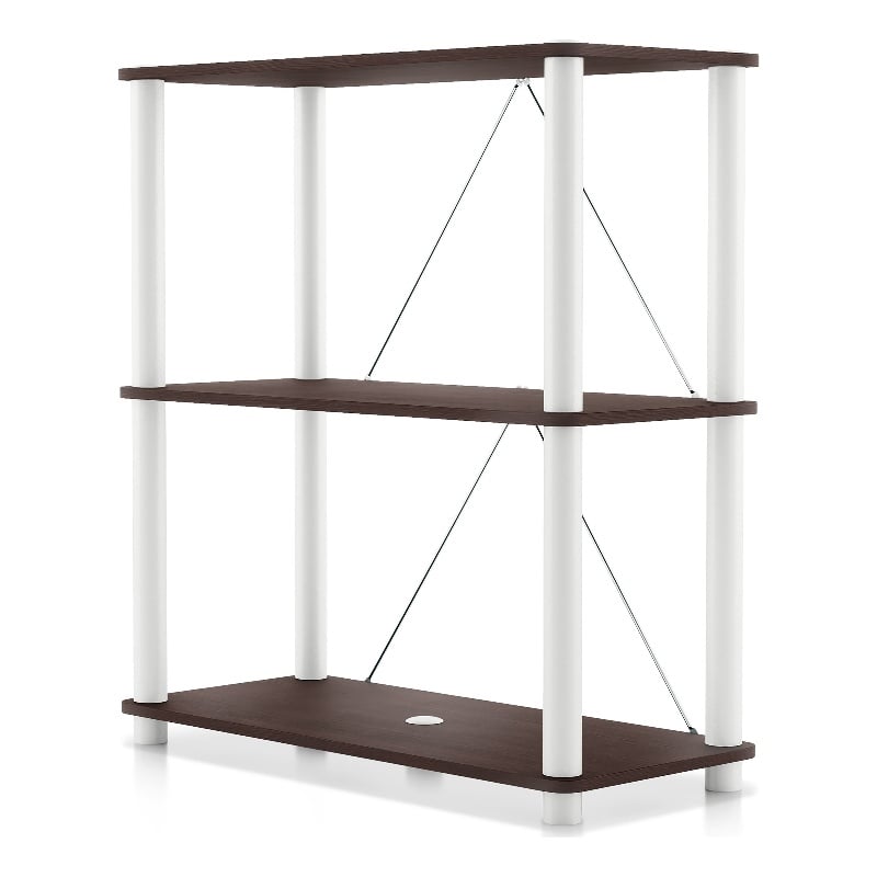 Furniture of America Seni 3-Tier 27-Inch Shelves Wood Open Bookcase in Espresso