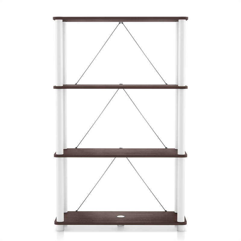 Furniture of America Seni 4-Tier 27-Inch Shelves Wood Open Bookcase in Espresso