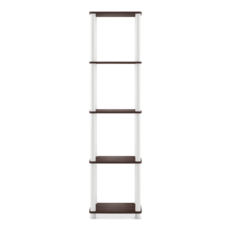Furniture of America Seni 5-Tier 15-Inch Shelves Wood Open Bookcase in Espresso