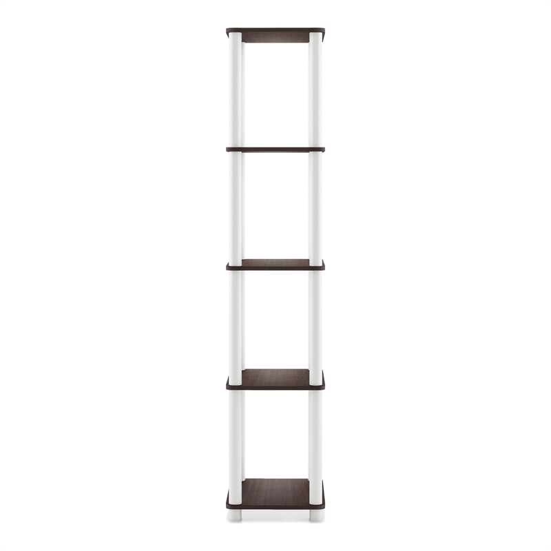 Furniture of America Seni 5-Tier 15-Inch Shelves Wood Open Bookcase in Espresso