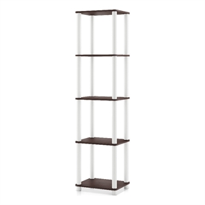 Furniture of America Seni 5-Tier 15-Inch Shelves Wood Open Bookcase in Espresso