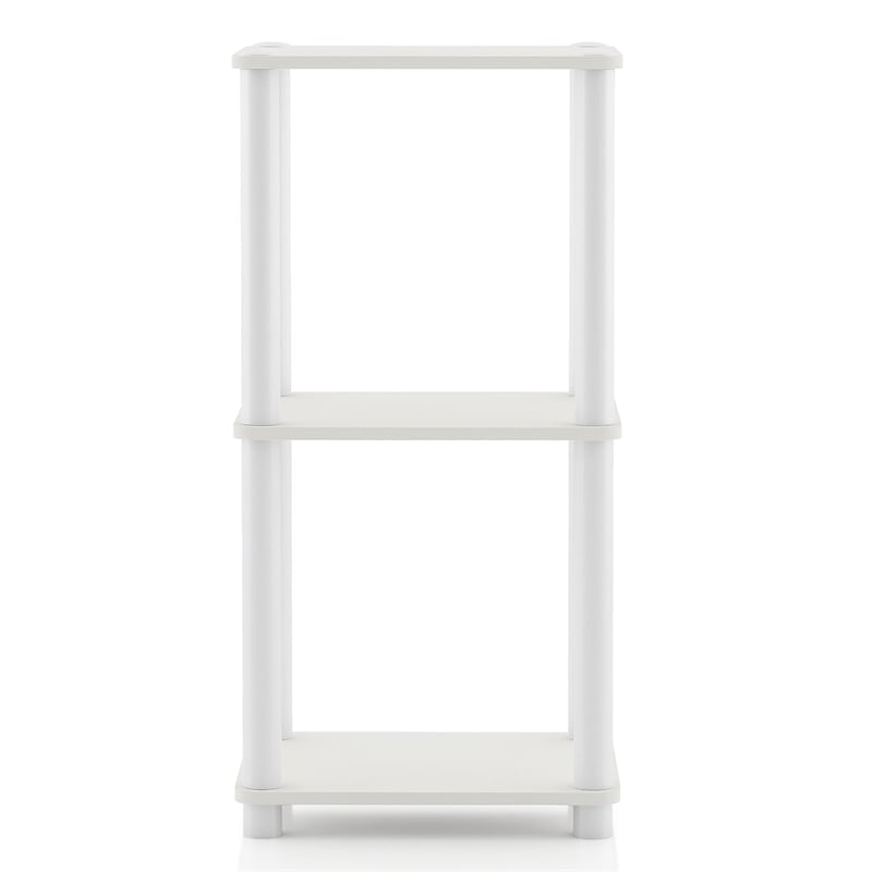 Furniture of America Seni 3-Tier 15-Inch Shelves Wood Open Bookcase in White