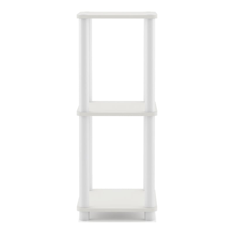 Furniture of America Seni 3-Tier 15-Inch Shelves Wood Open Bookcase in White