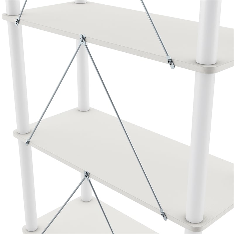 Furniture of America Seni 3-Tier 15-Inch Shelves Wood Open Bookcase in White