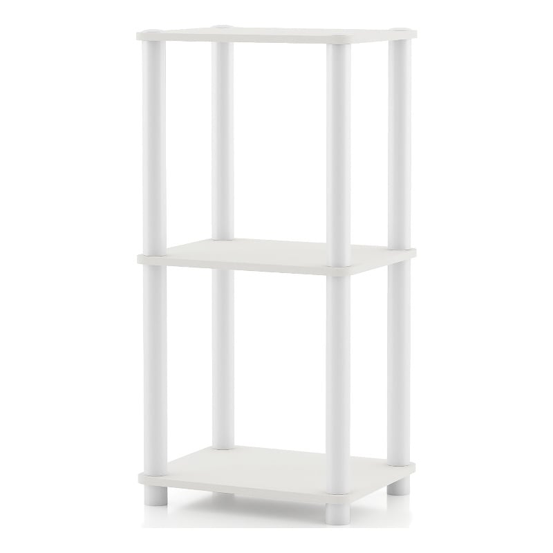 Furniture of America Seni 3-Tier 15-Inch Shelves Wood Open Bookcase in White
