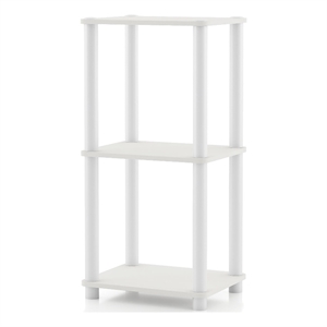 Furniture of America Seni 3-Tier 15-Inch Shelves Wood Open Bookcase in White