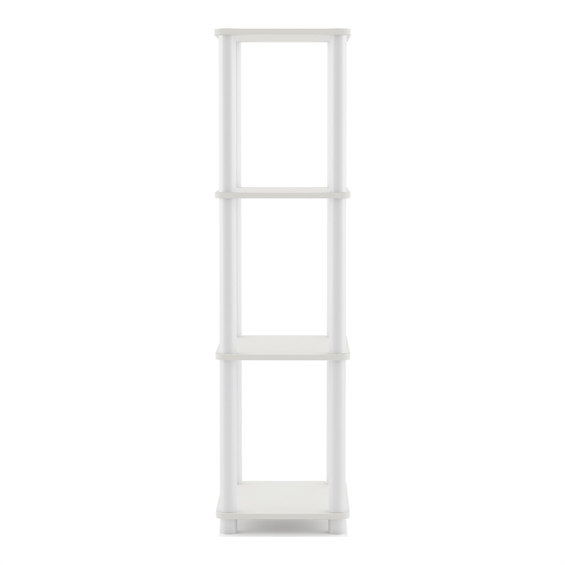 Furniture of America Seni 4-Tier 15-Inch Shelves Wood Open Bookcase in White