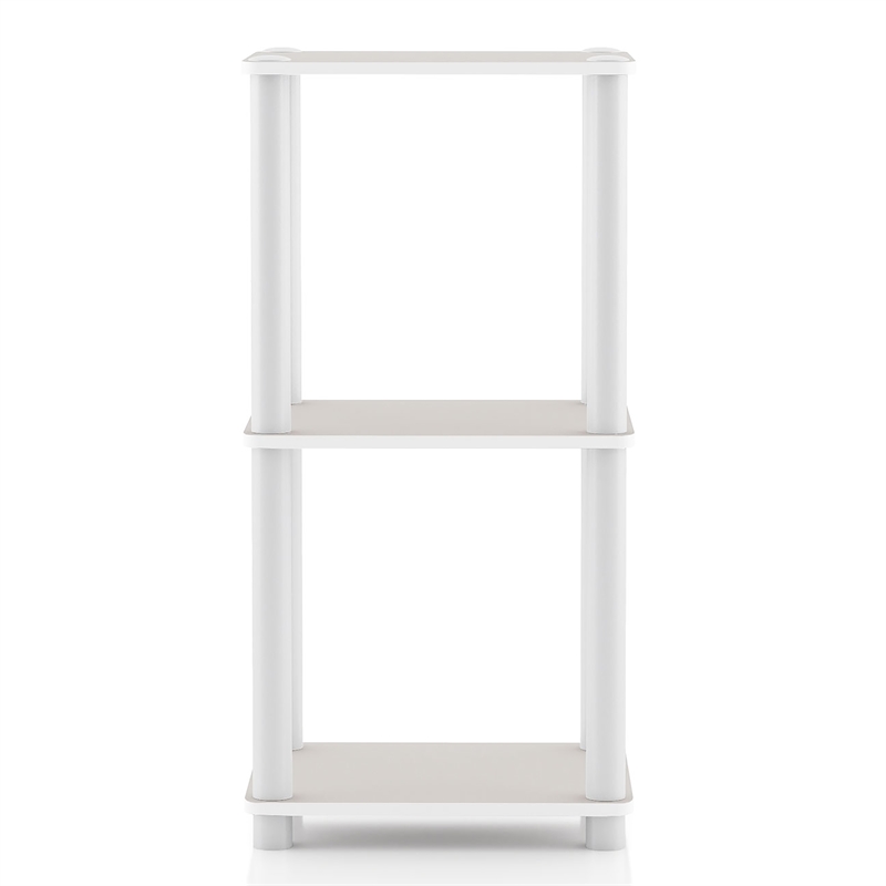 Furniture of America Seni 3-Tier 15-Inch Shelves Wood Open Bookcase in Gray