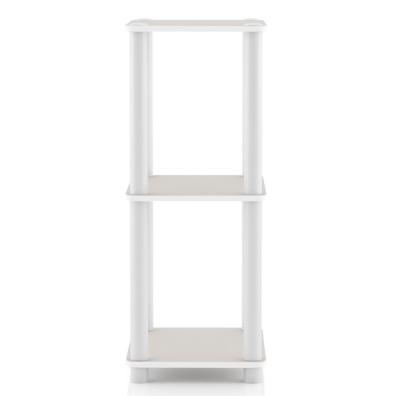 Furniture of America Seni 3-Tier 15-Inch Shelves Wood Open Bookcase in Gray