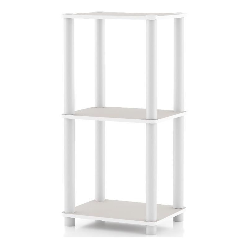Furniture of America Seni 3-Tier 15-Inch Shelves Wood Open Bookcase in Gray