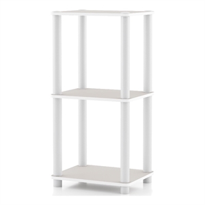Furniture of America Seni 3-Tier 15-Inch Shelves Wood Open Bookcase in Gray