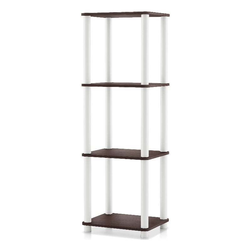 Furniture of America Seni 4-Tier 15-Inch Shelves Wood Open Bookcase in Espresso