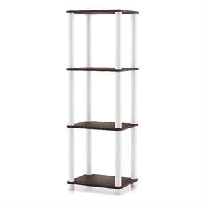 Furniture of America Seni 4-Tier 15-Inch Shelves Wood Open Bookcase in Espresso