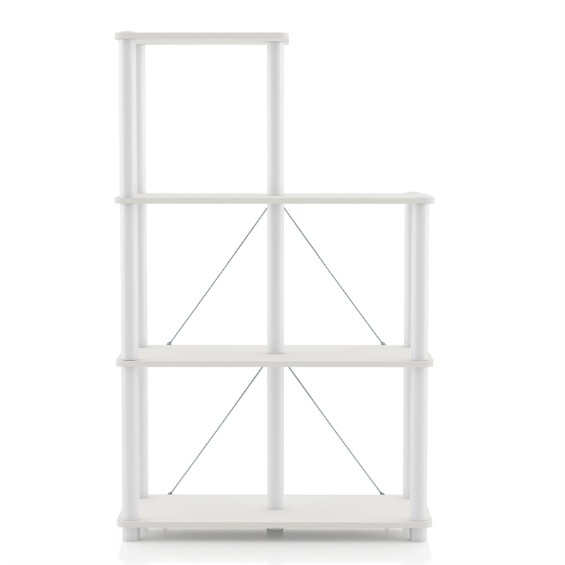 Furniture of America Seni 5-Cube Shelves Wood Open Bookcase in White
