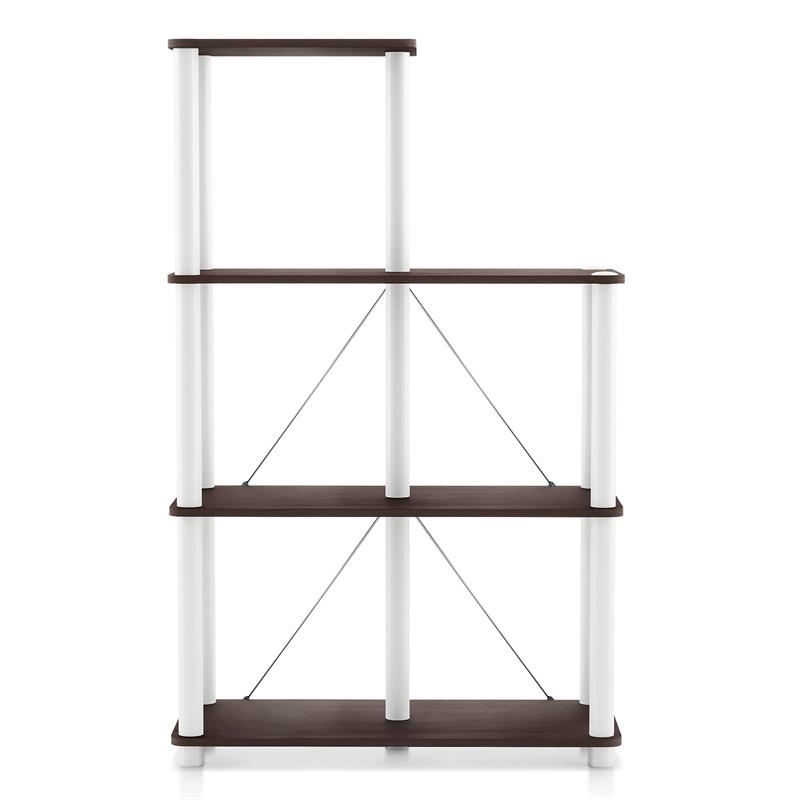 Furniture of America Seni 5-Cube Shelves Wood Open Bookcase in Espresso