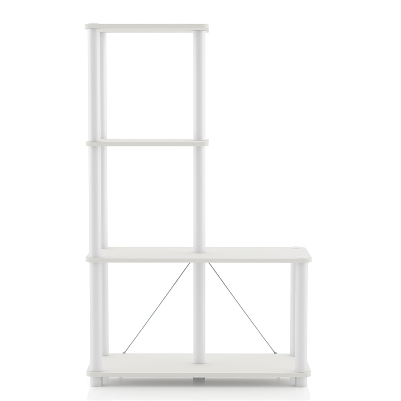 Furniture of America Seni 4-Cube Shelves Wood Open Bookcase in White
