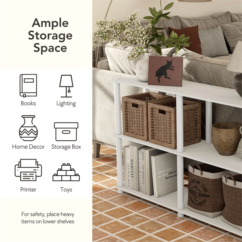 Furniture of America Seni 4-Cube Shelves Wood Open Bookcase in White