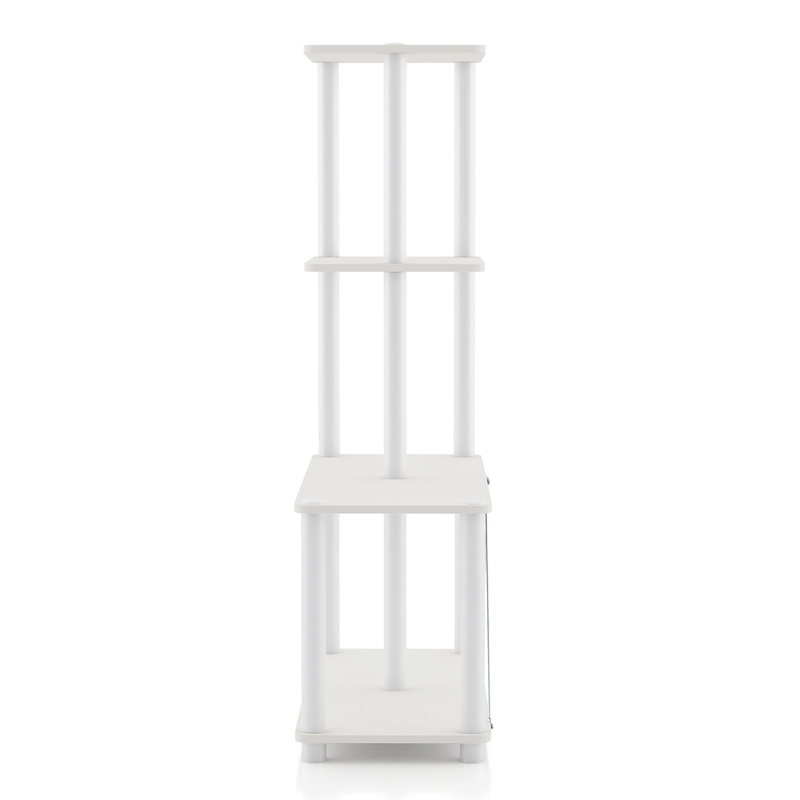 Furniture of America Seni 4-Cube Shelves Wood Open Bookcase in White