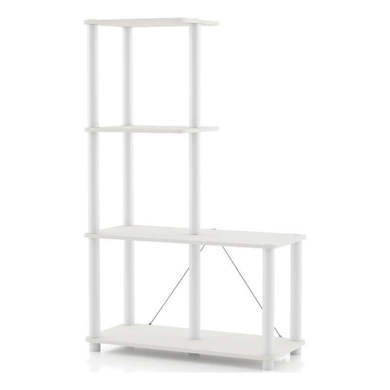 Furniture of America Seni 4-Cube Shelves Wood Open Bookcase in White