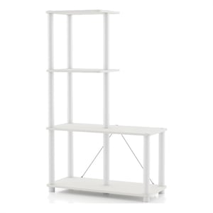 Furniture of America Seni 4-Cube Shelves Wood Open Bookcase in White