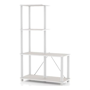 Furniture of America Seni 4-Cube Shelves Wood Open Bookcase in Gray