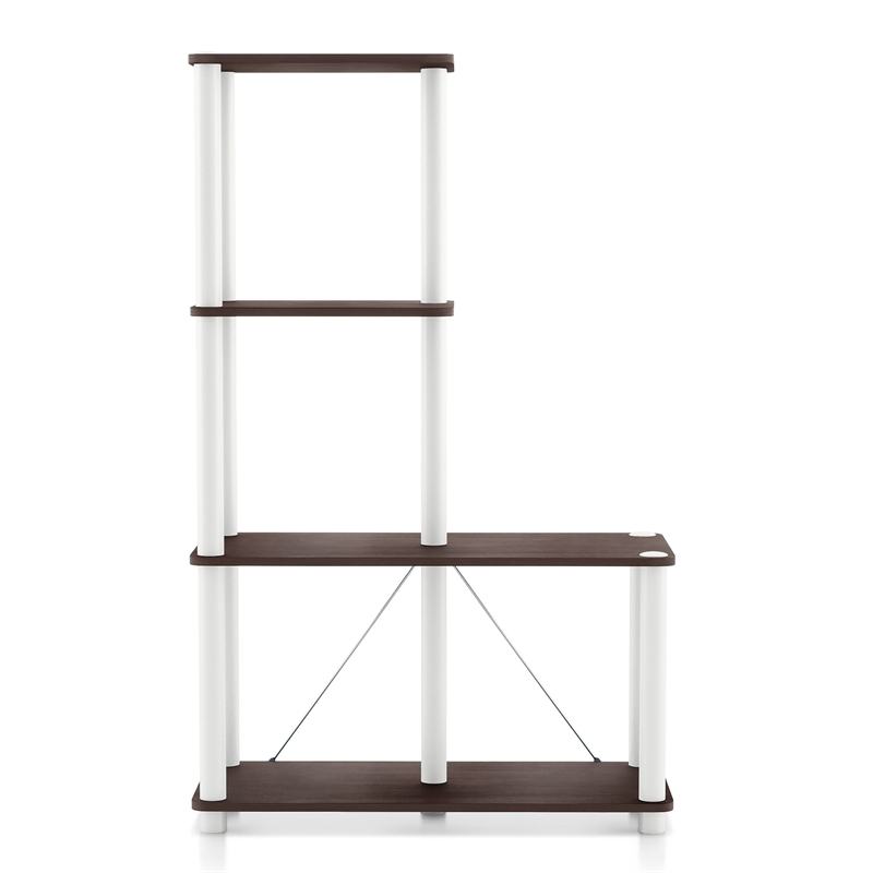 Furniture of America Seni 4-Cube Shelves Wood Open Bookcase in Espresso